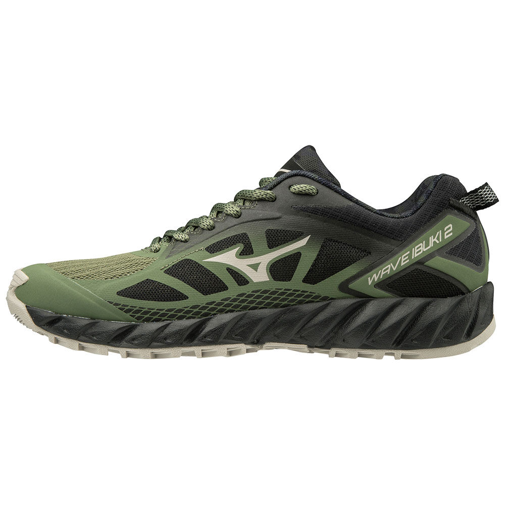 Tenis Para Trilha Mizuno WAVE IBUKI 2 - Mulher - Verdes/Pretas/Prateadas - IDZSQ0365